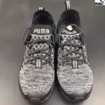 basket puma ignite proknit on knit sock black gray